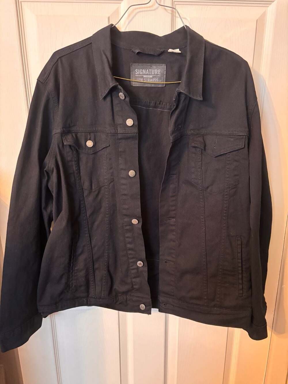 Signature By Levi Strauss & Co. Denim Jacket Size XL Air Brushed Wizard